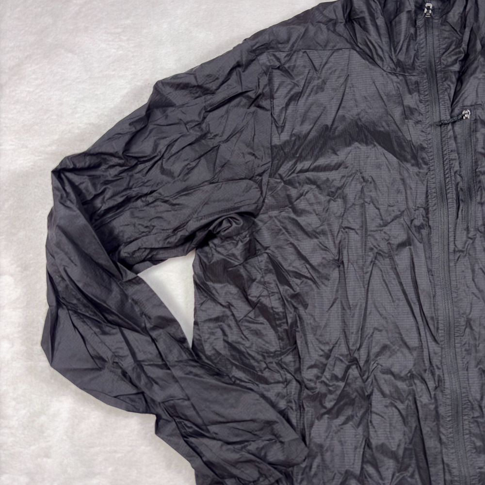 Patagonia Houdini Hooded Windbreaker Packable Ripstop Jacket Black Mens M - Picture 3 of 16